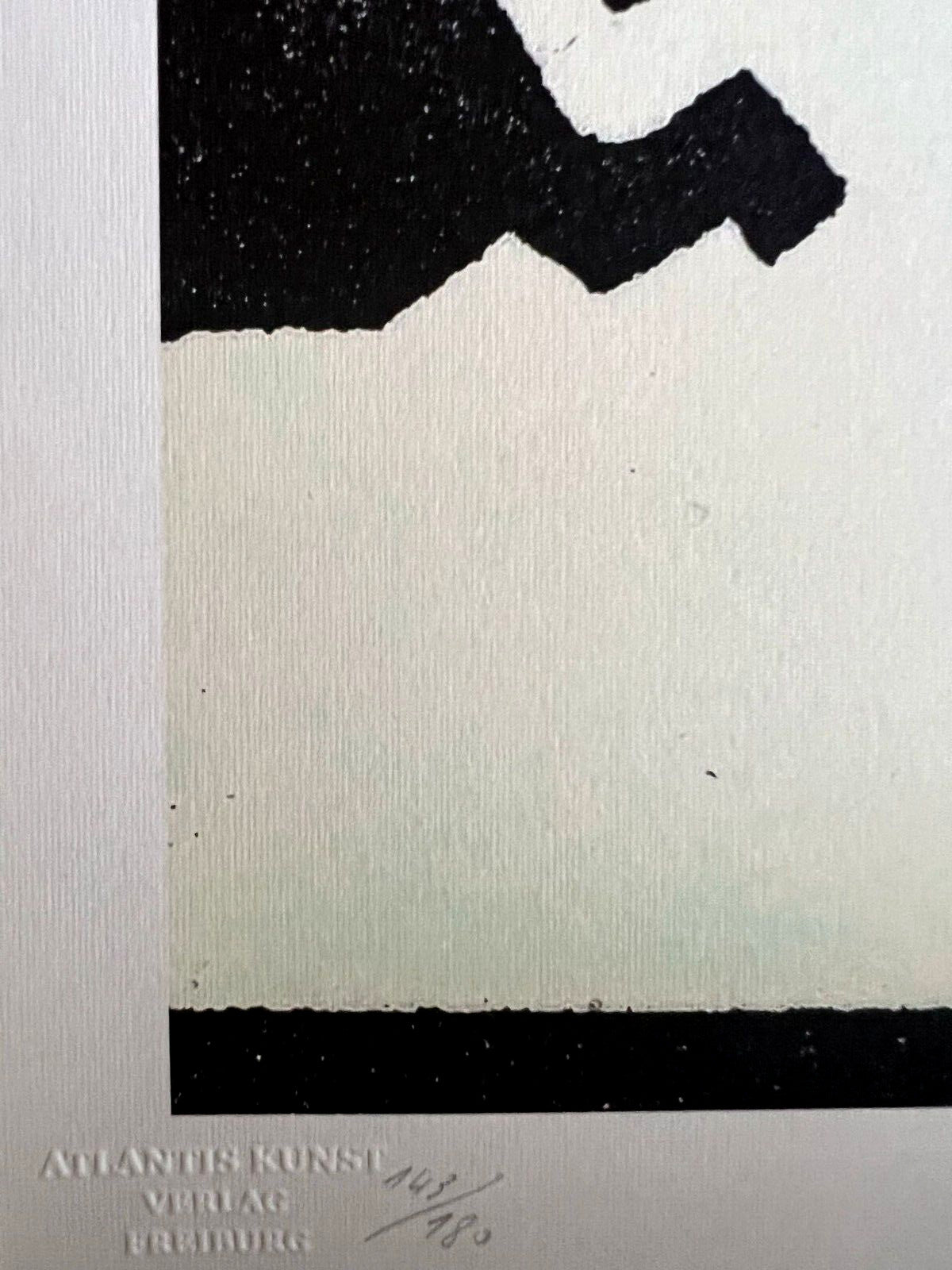 Eduardo Chillida Lithograph Coa Signed Numbered By Hand In 180Ex