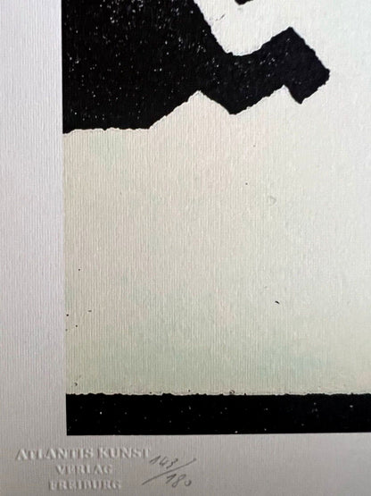 Eduardo Chillida Lithograph Coa Signed Numbered By Hand In 180Ex