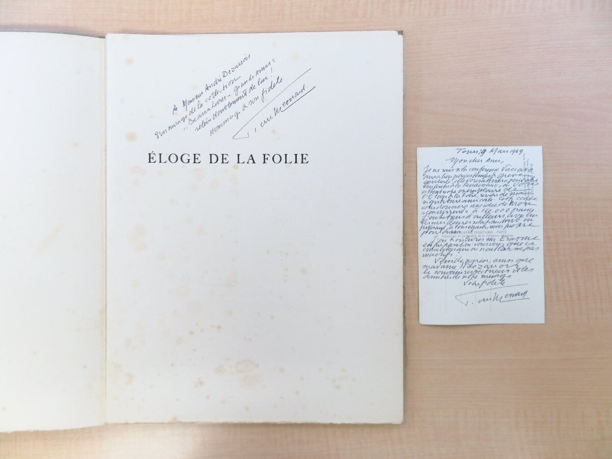 Eloge De La Folie By Erasmus Pierre Mesnard With Etchings By Pierre Yves Tremois