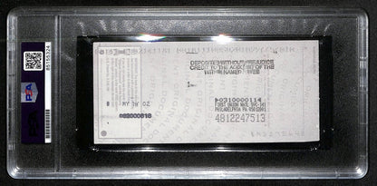 Johnny Unitas Signed 4/28/02 Check Psa/Dna Mint 9 188667