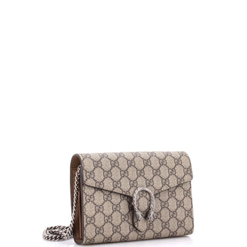 Gucci Dionysus Chain Wallet Gg Coated Canvas Small