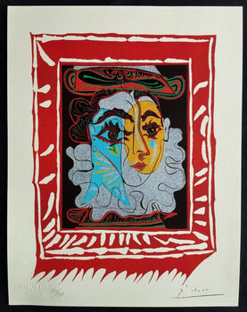 Pablo Picasso Lithograph Coa Signed In Pen/Stamp/Numbered In Pencil Crayon