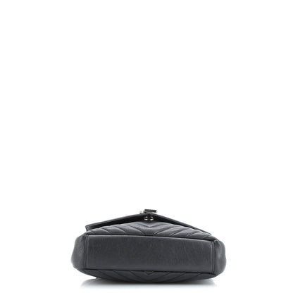 Saint Laurent Classic Monogram College Bag Matelasse Chevron Leather Medium