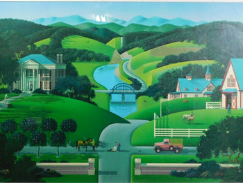 Jim Buckels - Trouble At Walnut Ridge Original Lithograph Print Signed Framed