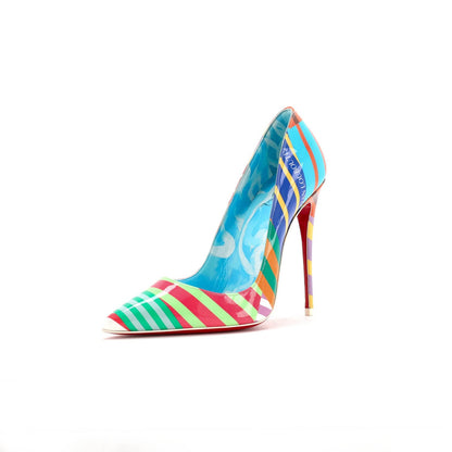 Christian Louboutin Women'S So Kate Pumps Printed Patent 120