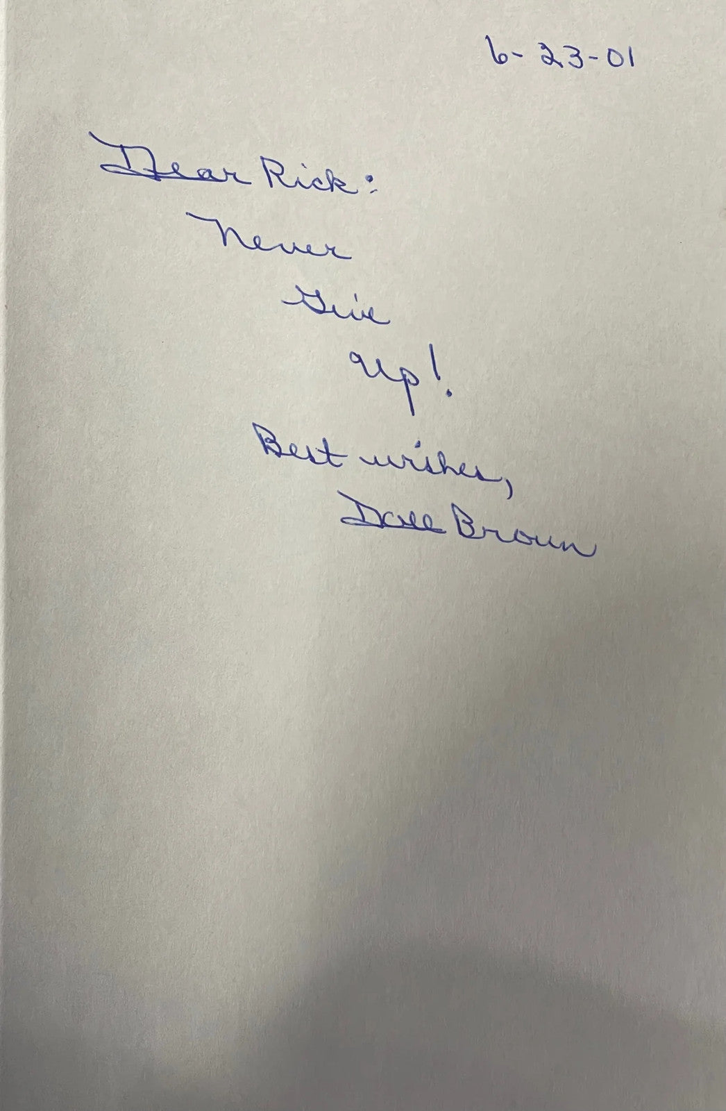 Dale Brown Autographed Tiger In A Lion'S Den Book