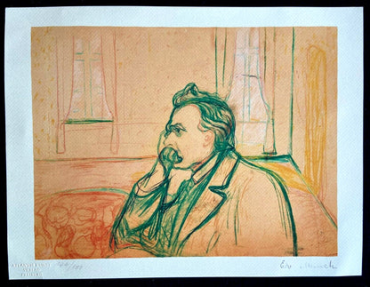Edvard Munch "Friedrich Nietzsche" Signed Coa