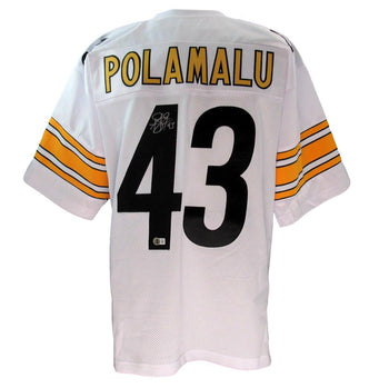 Troy Polamalu Signed/Auto Custom White Football