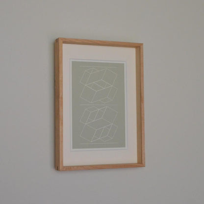No FrameJosef Albers WEG IV from White Embossings on Gray Silkscreen Numbering