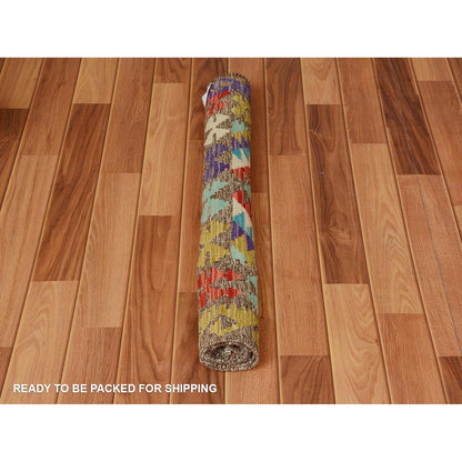 3'X4' Colorful Reversible Afghan Kilim Flat Weave Wool Hand Woven Rug