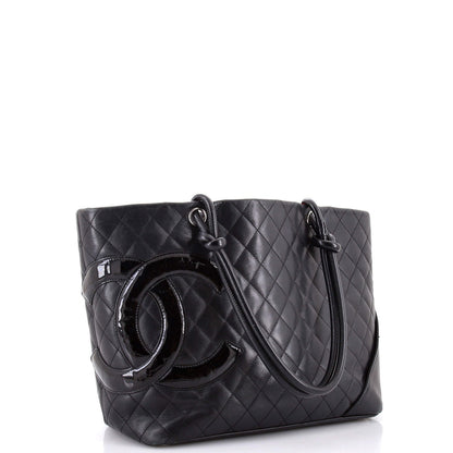 Large Chanel Cambon Tote Quilted Leather