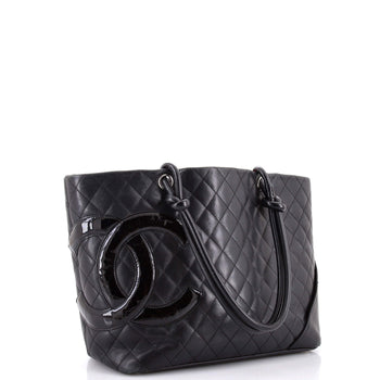 Large Chanel Cambon Tote Quilted Leather