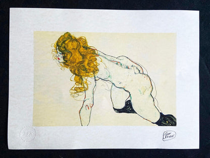 Egon Schiele Lithograph Signed Coa Numbered