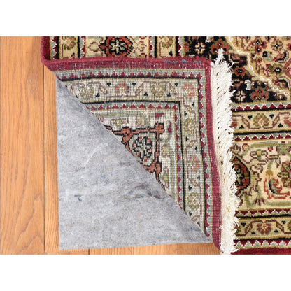 5'X12'9" Red Tebraz Mahi Pure Wool Hand Knotted Gallery Wide Runner Rug
