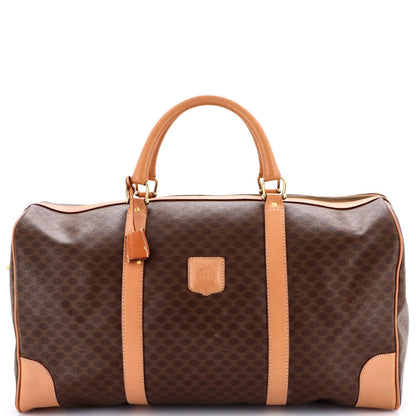 Celine Vintage Duffle Bag Macadam Coated Canvas Large