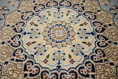 5X7 Ft Handmade Indo-Nain Classic Floral Style