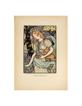 Original Vintage Poster Garden By Grasset For Affiches Illustrees 1896