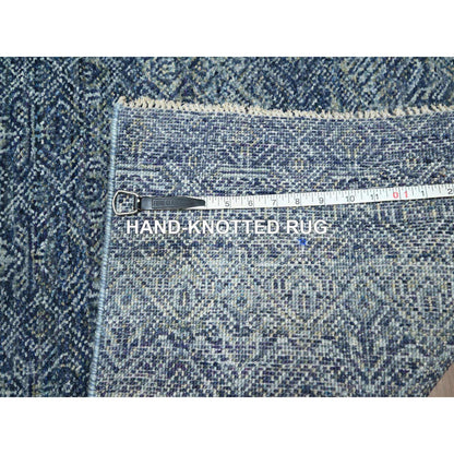 2'7"X10'2" Blue Kohinoor Herat Pattern Soft Wool Hand Knotted Runner Rug