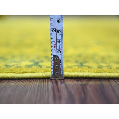 6'X8'6" Golden Brown Overdyed Kazak Tribal Design Hand Knotted Wool Rug