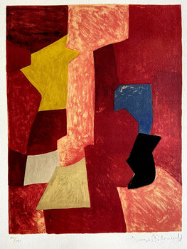 Serge Poliakoff Lithograph Moma Museum Coa Signed Op Numbered In Pencil Crayon