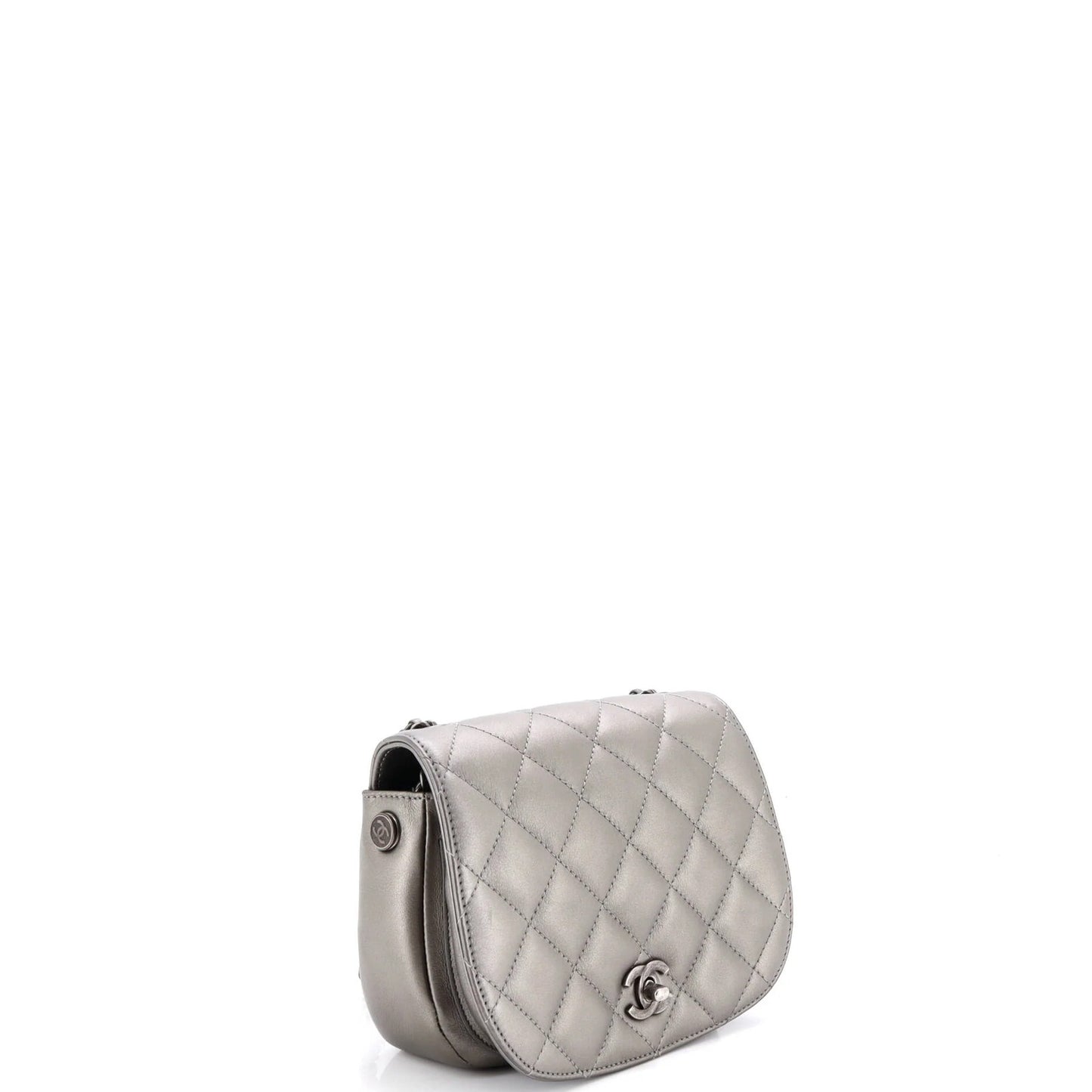 Chanel Cc Saddle Messenger Quilted Calfskin Mini