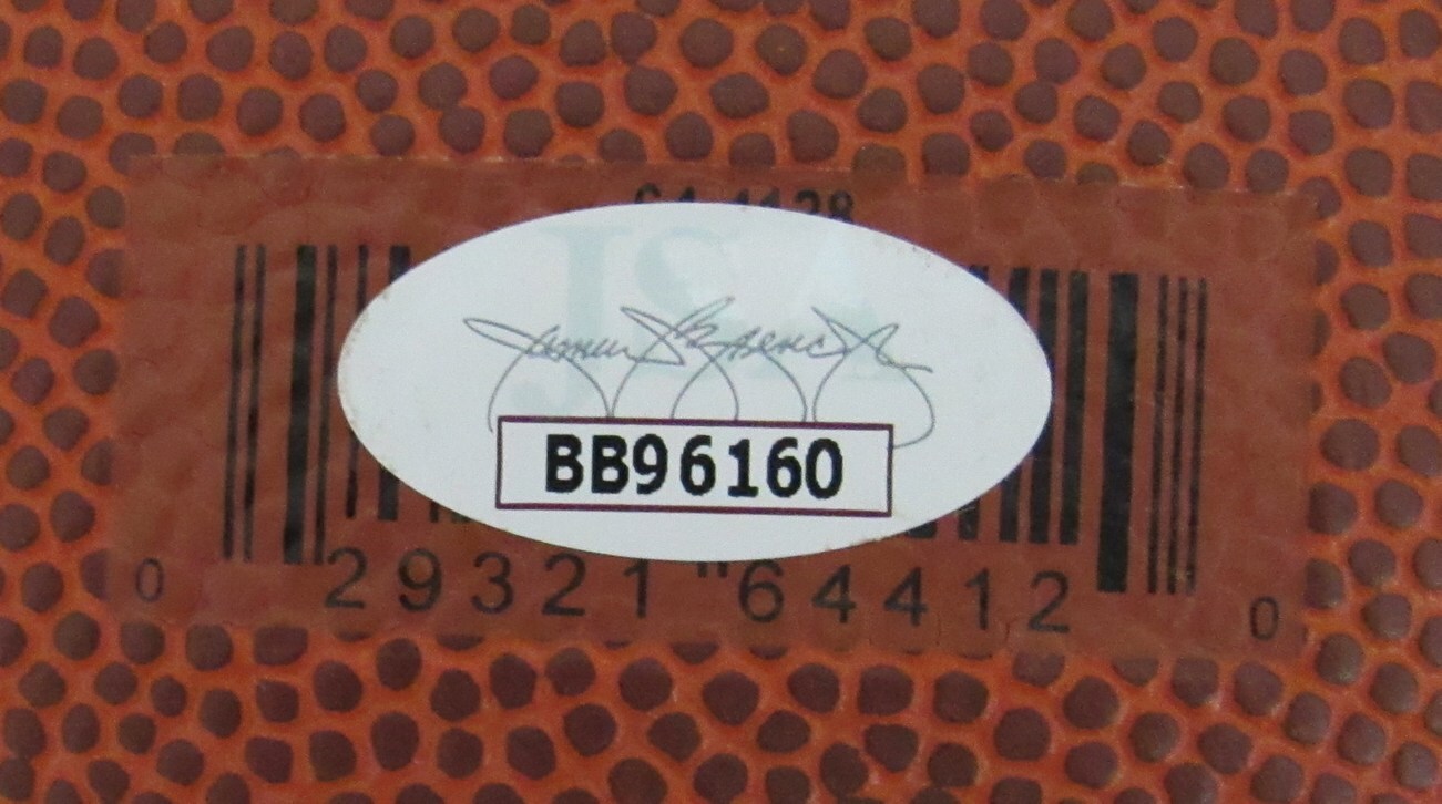 Patrick Ewing Autographed Spalding Basketball New York Knicks Jsa 159603