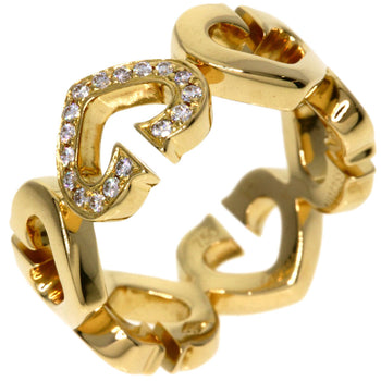 CARTIER   Ring C Heart Diamond #47 K18 Yellow Gold