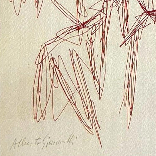 Alberto Giacometti Lithograph Coa Signed Hand Numbered In Pencil