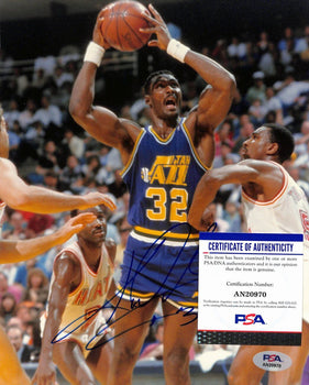 Karl Malone Hof Signed/Auto 8X10 Photo Utah Jazz