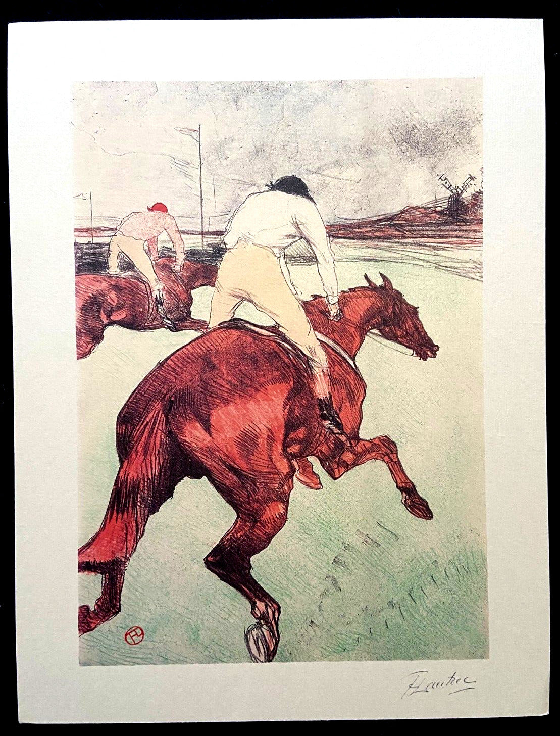 Henri De Toulouse-Lautrec Mourlot 1952 Coa Signed Stamp Published