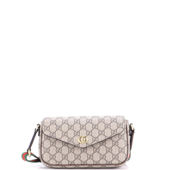 Gucci Ophidia Envelope Flap Shoulder Bag Gg Coated Canvas Mini