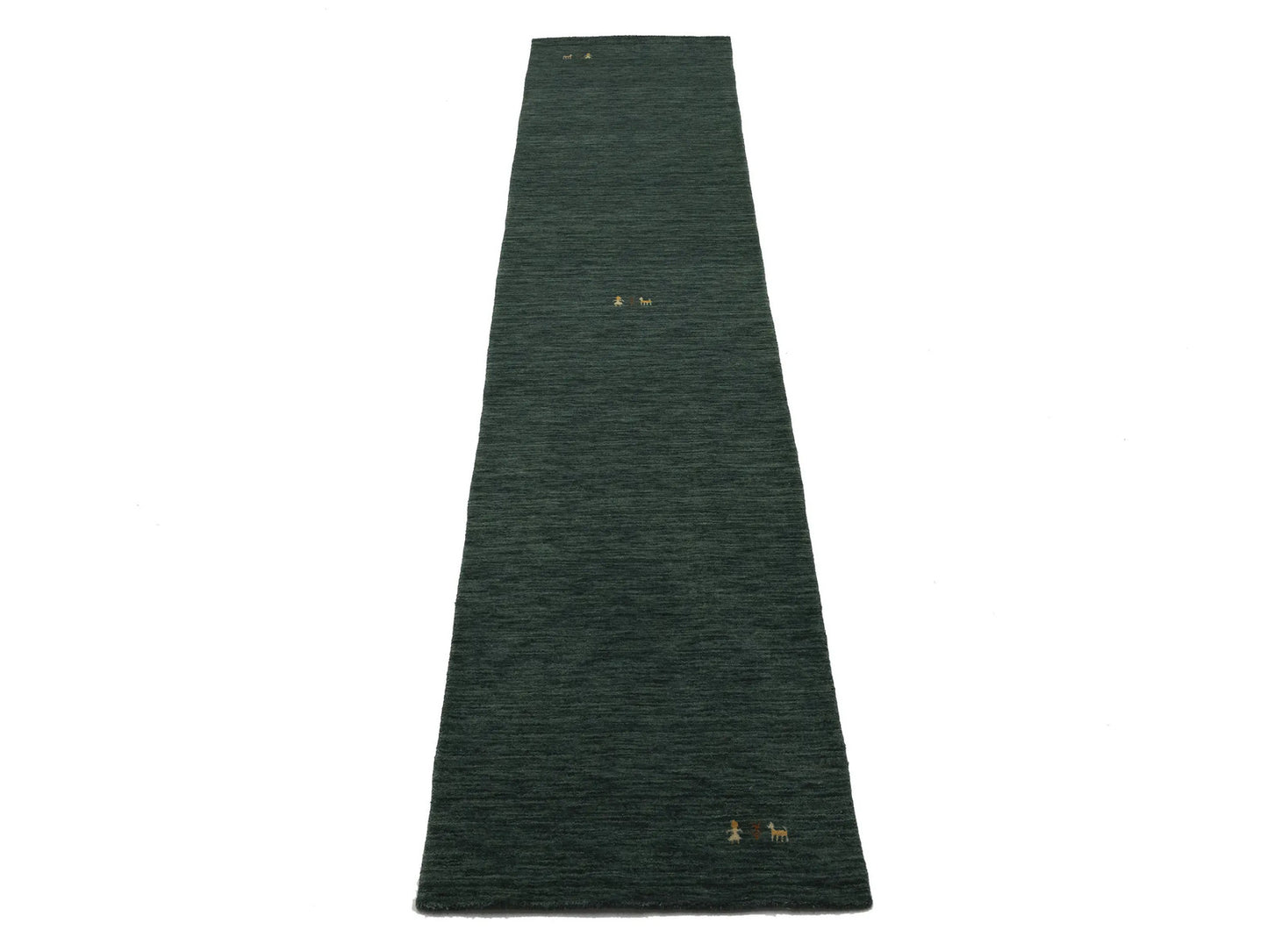 Pictorial Dark Green Tribal 3X12 Gabbeh Modern Runner Rug Kitchen Hallway Carpet
