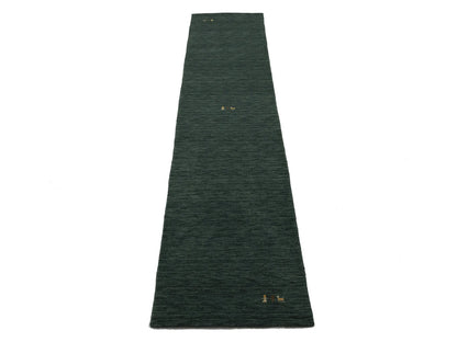 Pictorial Dark Green Tribal 3X12 Gabbeh Modern Runner Rug Kitchen Hallway Carpet