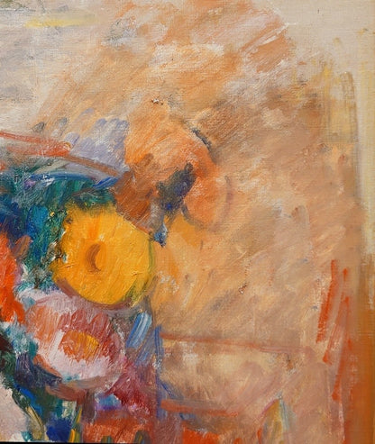 Ion Musceleanu (Romanian) "Still Life" Oil Painting 12F / Signed Framed Flower