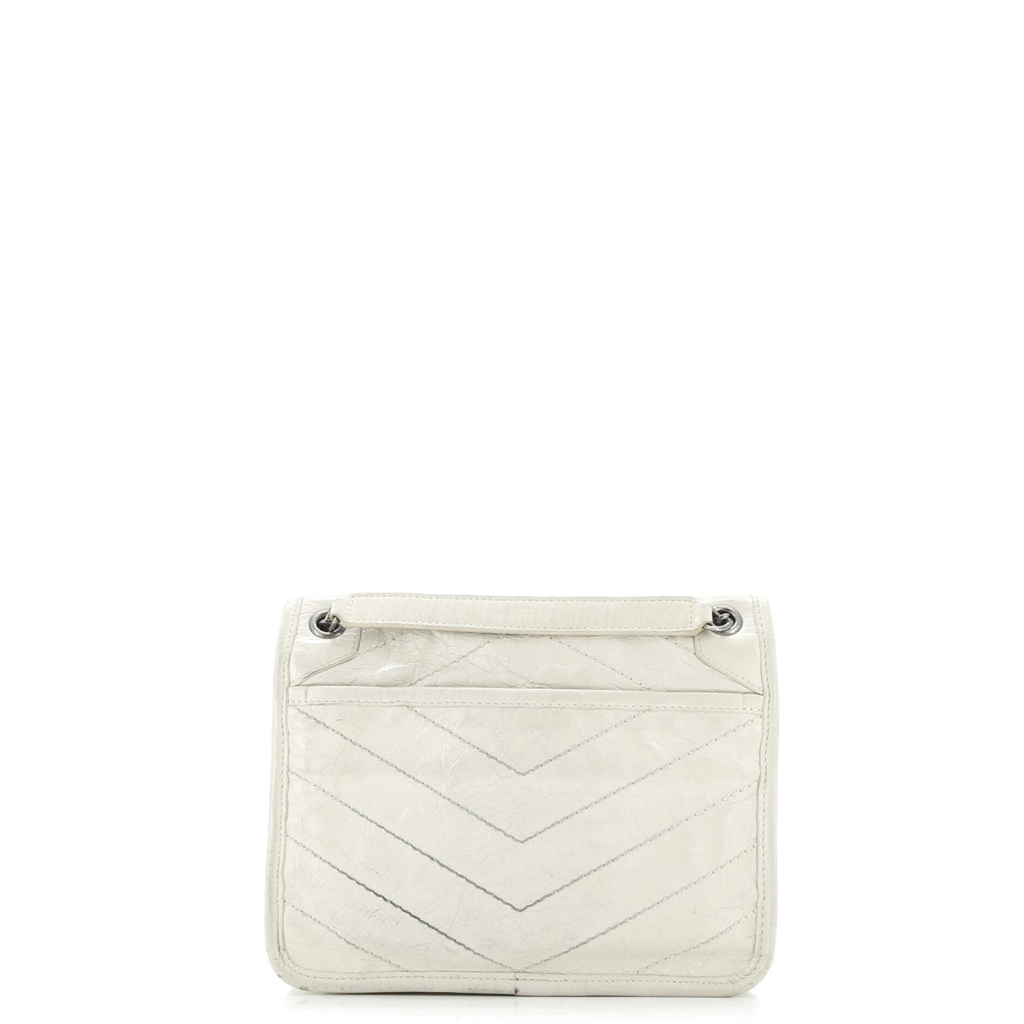 Baby Saint Laurent Niki Chain Flap Bag Matelasse Chevron Leather