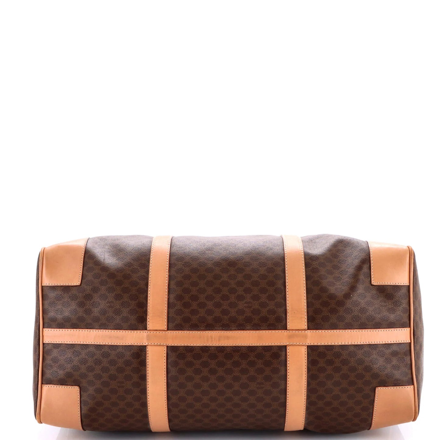 Celine Vintage Duffle Bag Macadam Coated Canvas Large