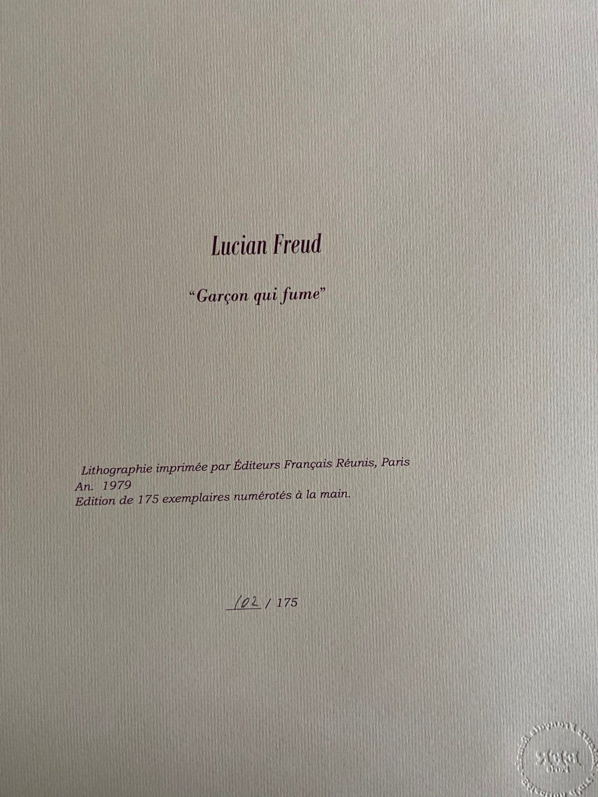 Lucian Freud Lithograph Hand Numbered Signed Limited Stamp