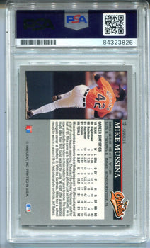 Mike Mussina 1992 Leaf #13 Autographed (Psa Auth) Card