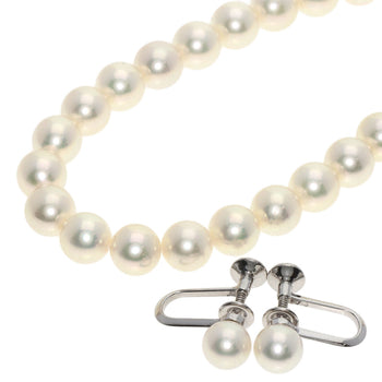 Mikimoto   Necklace Pearl Pearl Earring 2-Piece