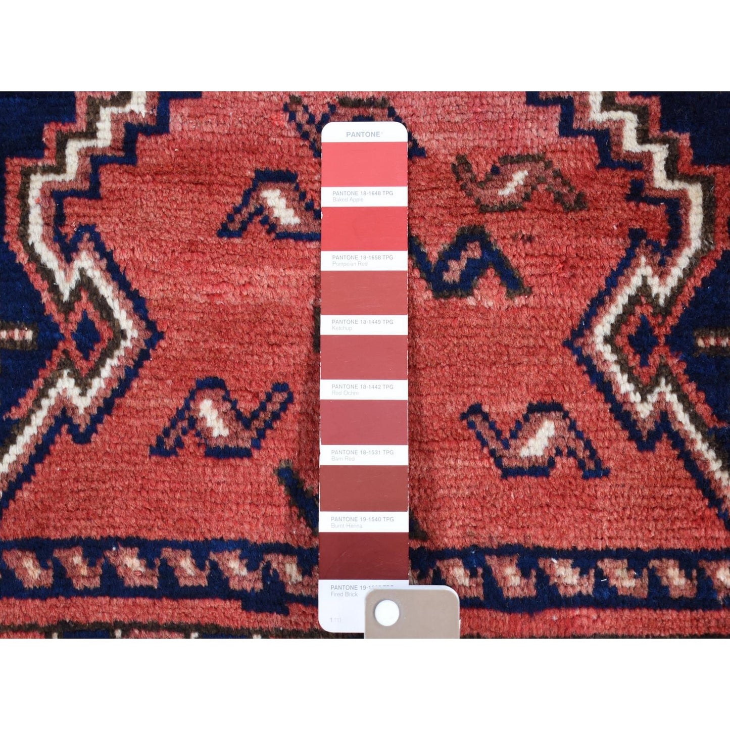 5'5"X7' Blush Red Vintage Zoroastrian Bakhtiarjoon Wool Hand Knotted Rug