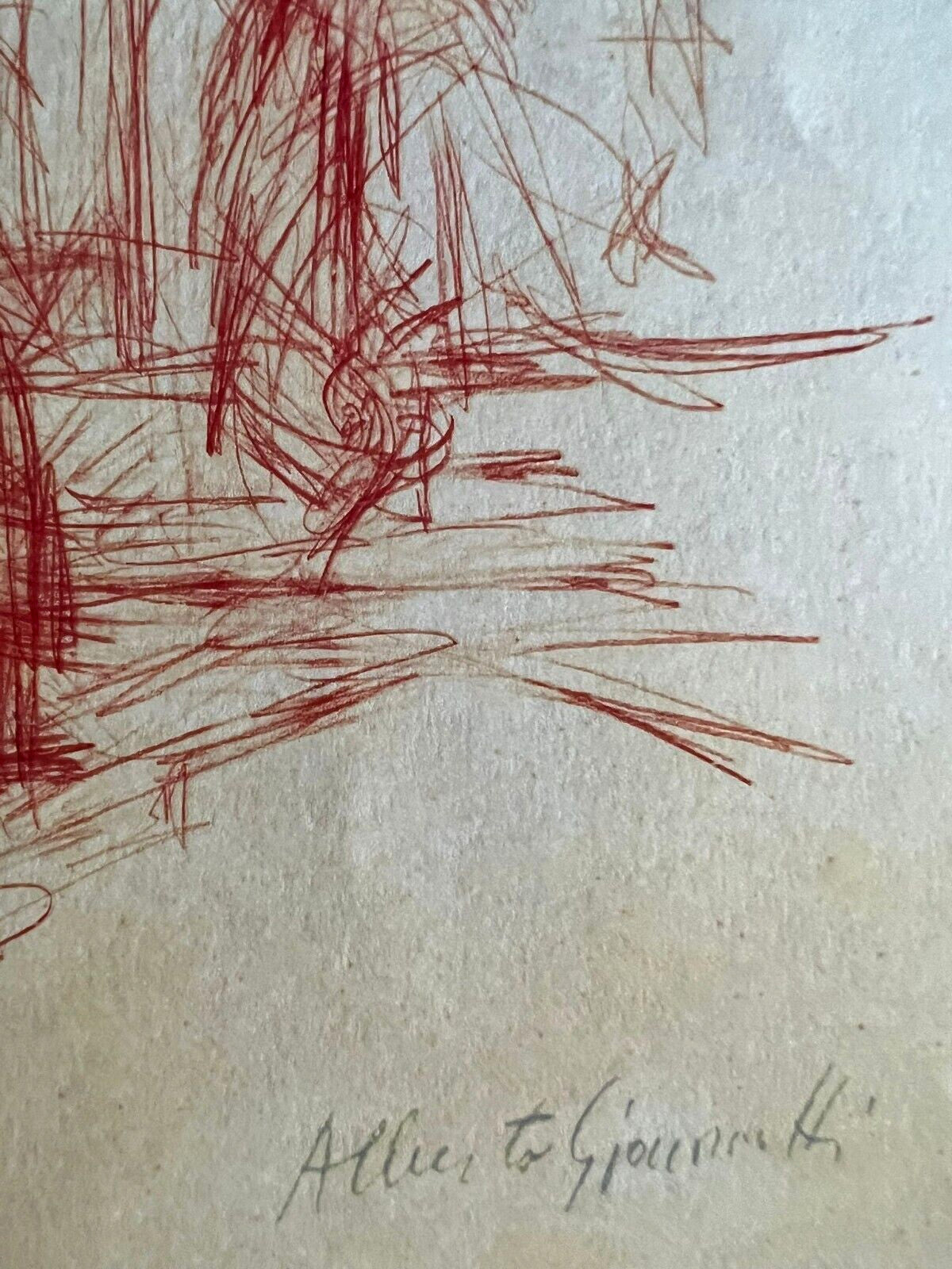 Alberto Giacometti Lithograph Coa Signed Numbered By Hand 180 Ex