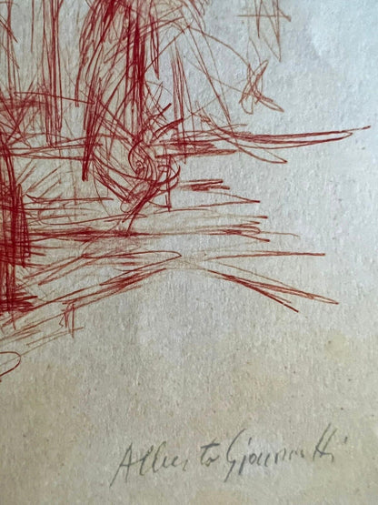 Alberto Giacometti Lithograph Coa Signed Numbered By Hand 180 Ex
