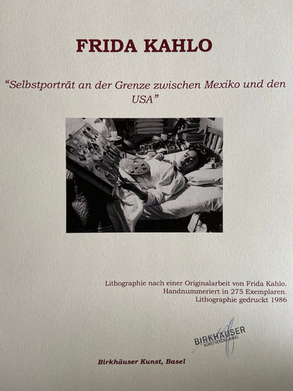 Frida Kahlo Lithograph Coa Certified Signed Numbered By Hand