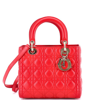 Christian Dior Lady Dior Bag Cannage Quilt Lambskin Medium