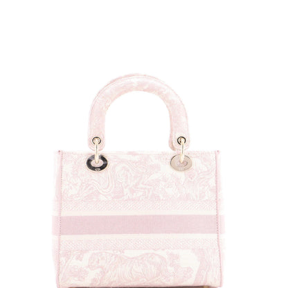 Christian Dior Toile De Jouy Lady D-Lite Bag Embroidered Canvas