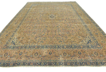 Hand-Knotted Distressed Vintage 9X12 Ft