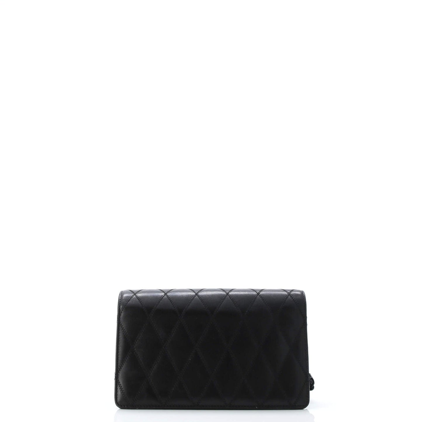 Saint Laurent Angie Chain Shoulder Bag Quilted Leather Small