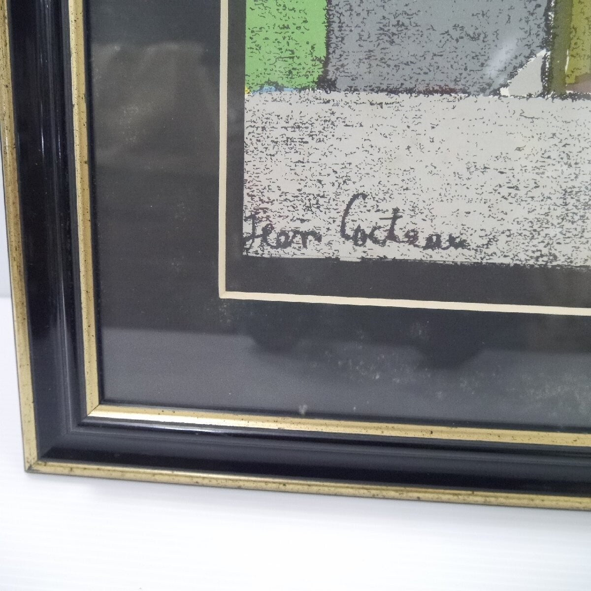 Jean Cocteau Lithograph, Lovers Under The Sun, Signed In Plate Framed France