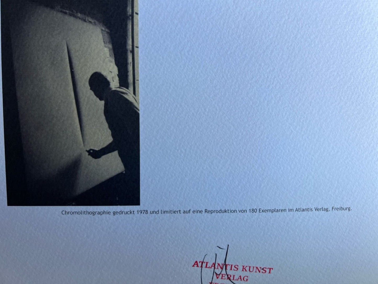 Lucio Fontana Lithograph 1978 - Signed Coa - Hand Numbered