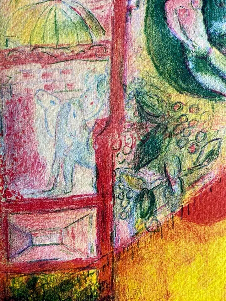 Marc,Chagall Lithograph Coa Original Signed Numbered Collection Stamp